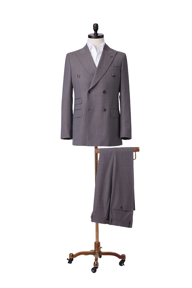 Grey Double-Breasted Suit