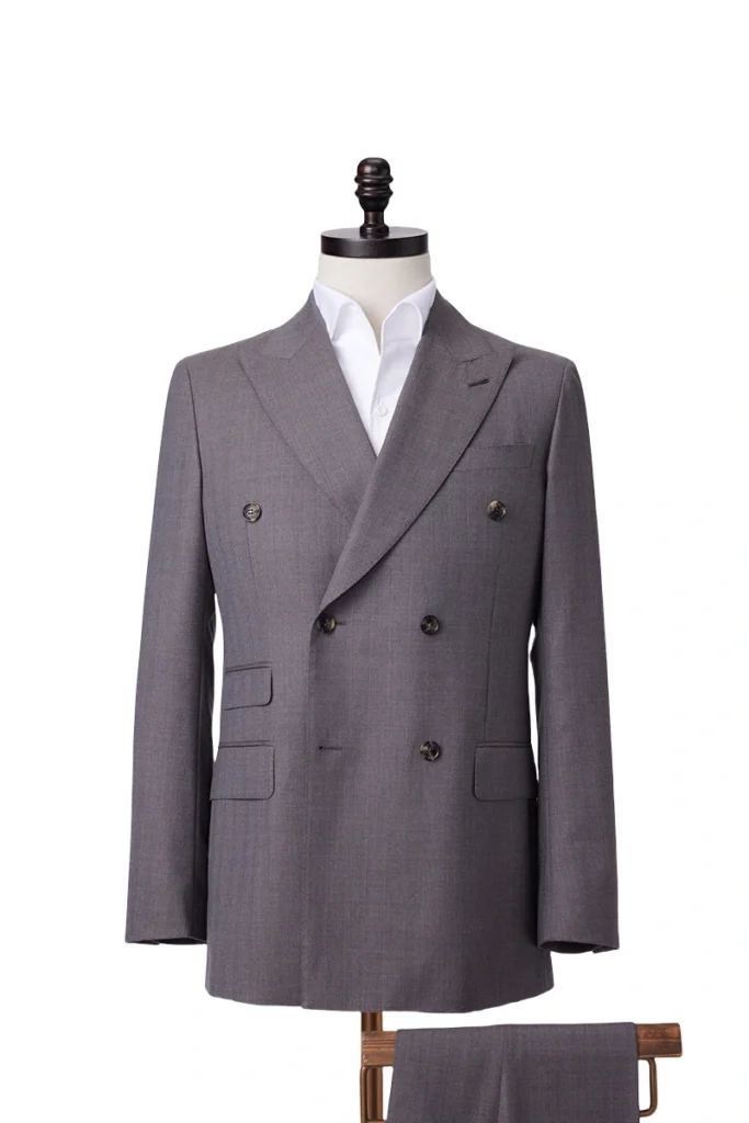 Grey Double-Breasted Suit