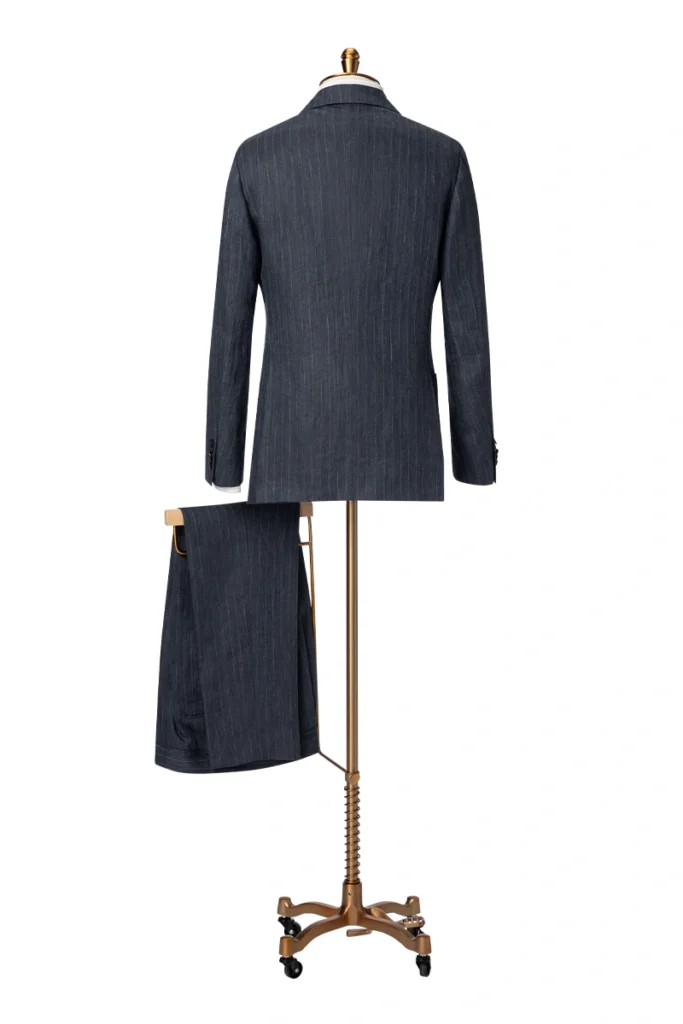 Blue Pinstripe Double Breasted Suit