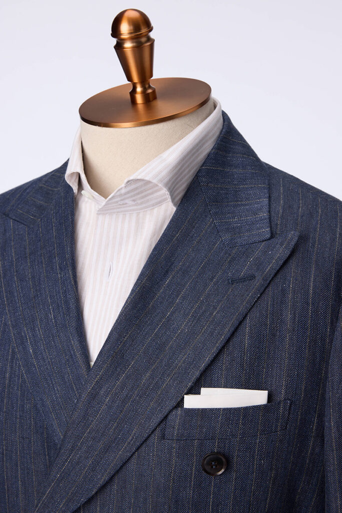 Blue Pinstripe Double Breasted Suit