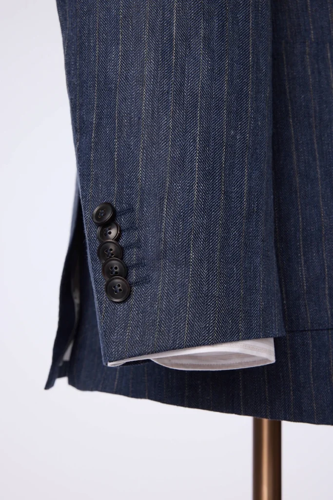 Blue Pinstripe Double Breasted Suit