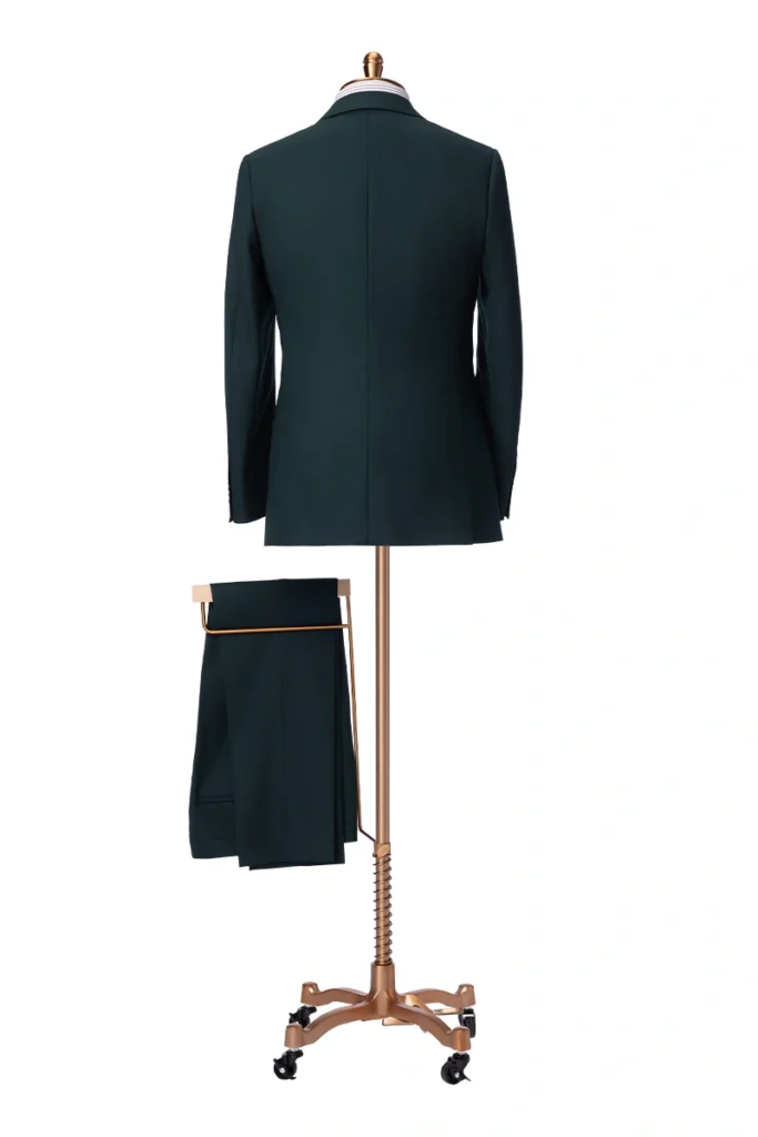 Dark Green Single Breasted Suit