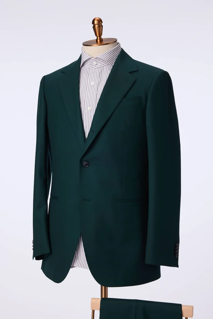 Dark Green Single Breasted Suit