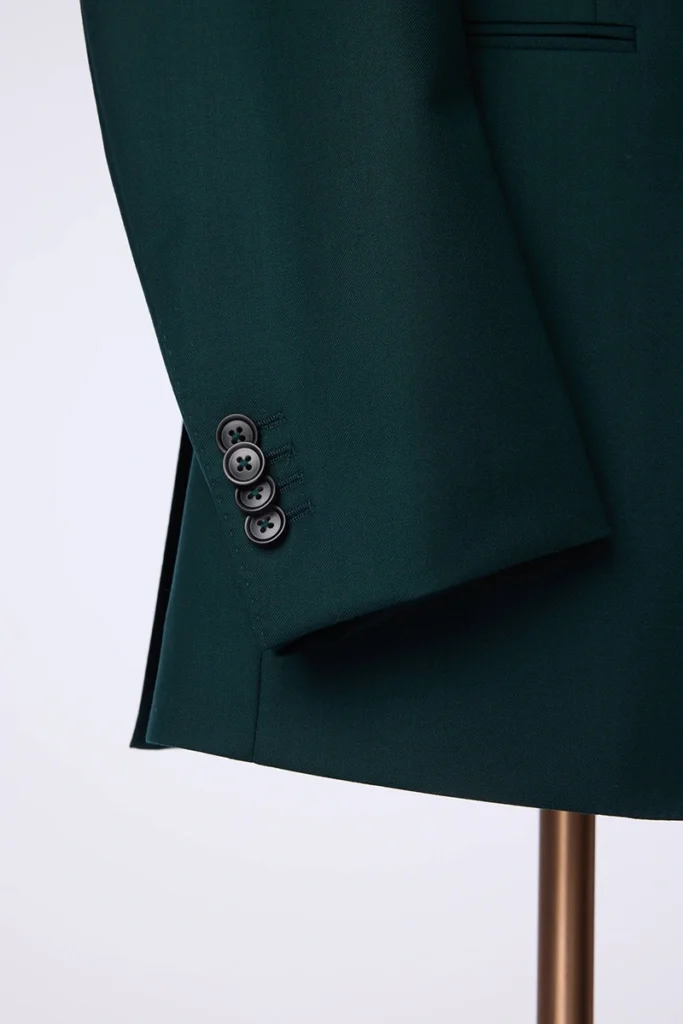Dark Green Single Breasted Suit