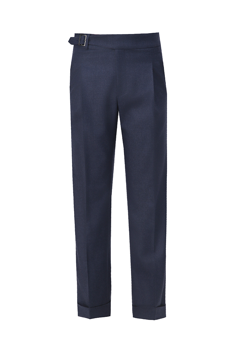 Blue Buckle Waist Trousers