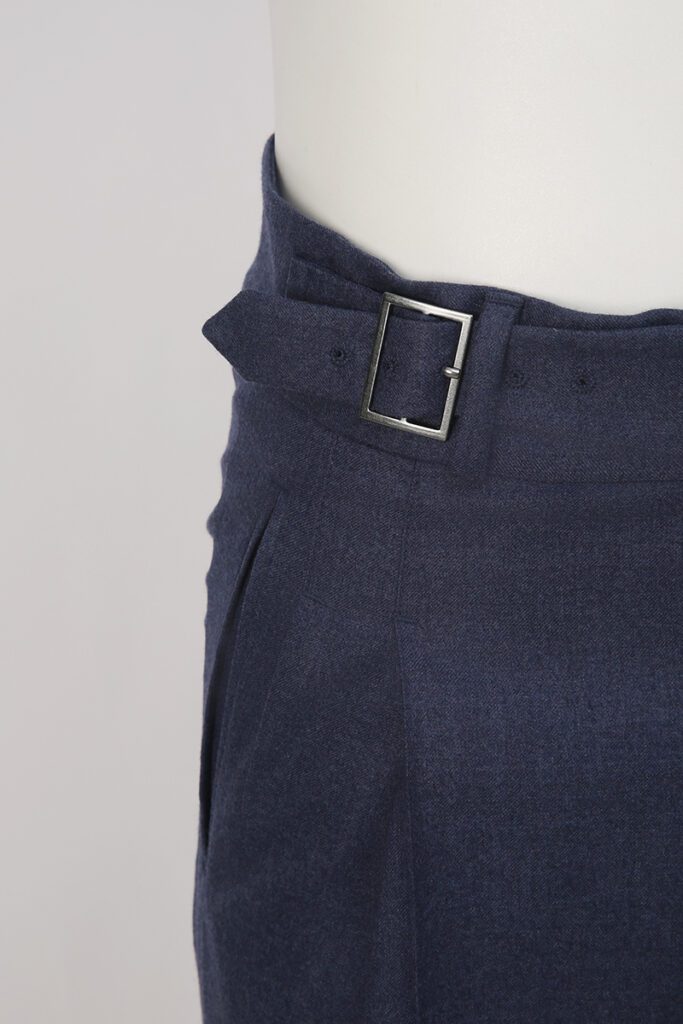 Blue Buckle Waist Trousers