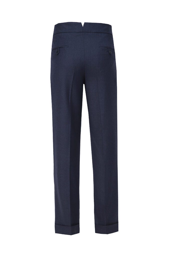 Blue Buckle Waist Trousers