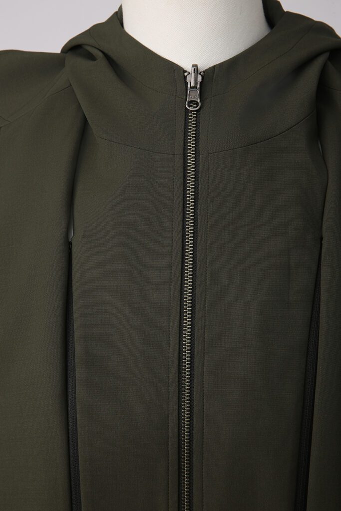 Khaki Hooded Overcoat