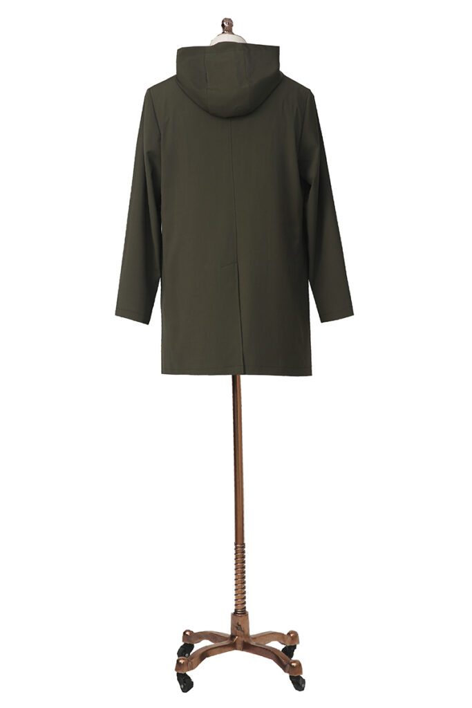 Khaki Hooded Overcoat