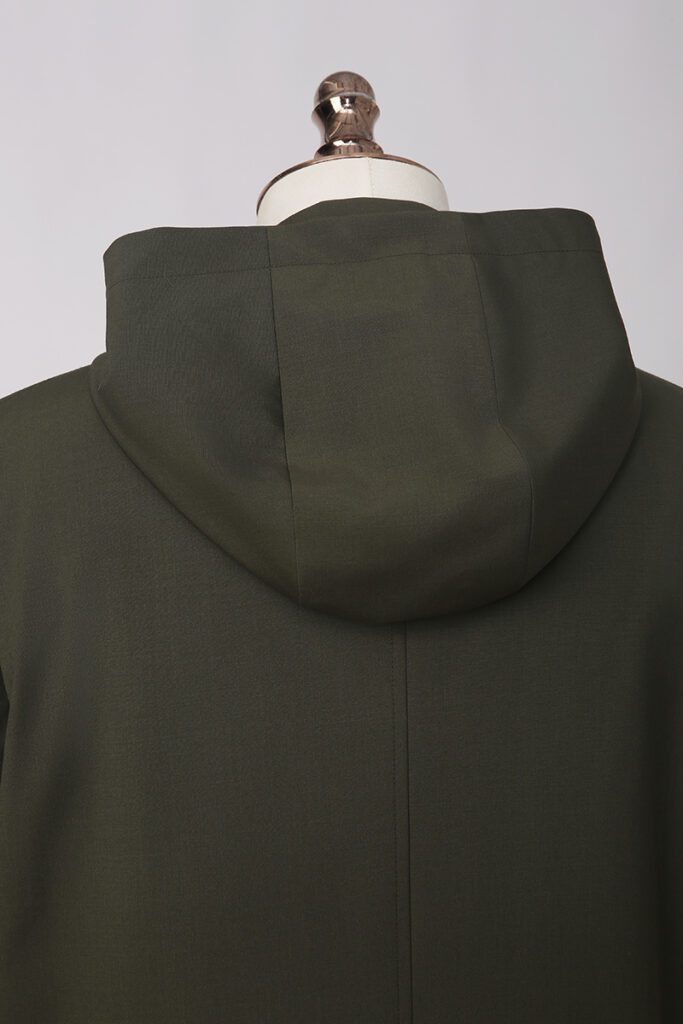 Khaki Hooded Overcoat