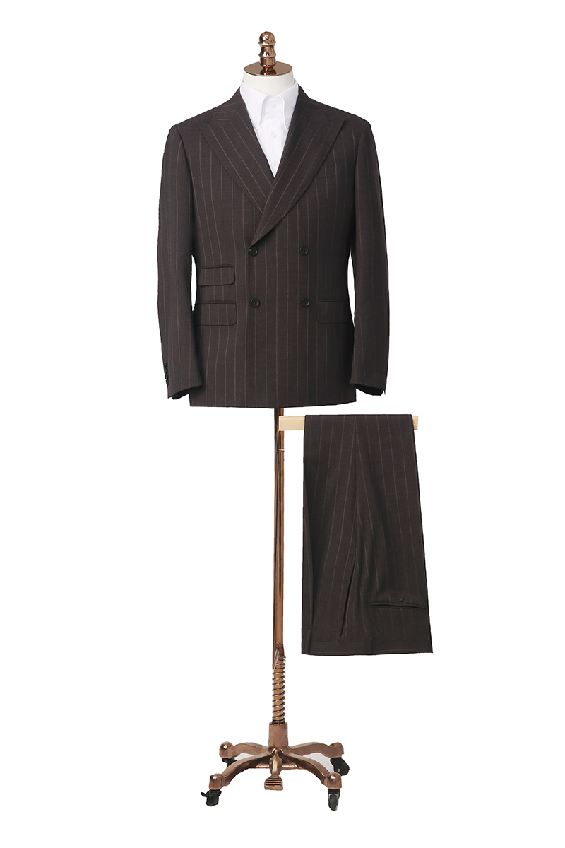 Black Chalk Stripe Double Breasted Suit