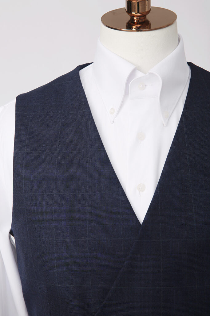 Navy Box Check 3 Piece Suit
