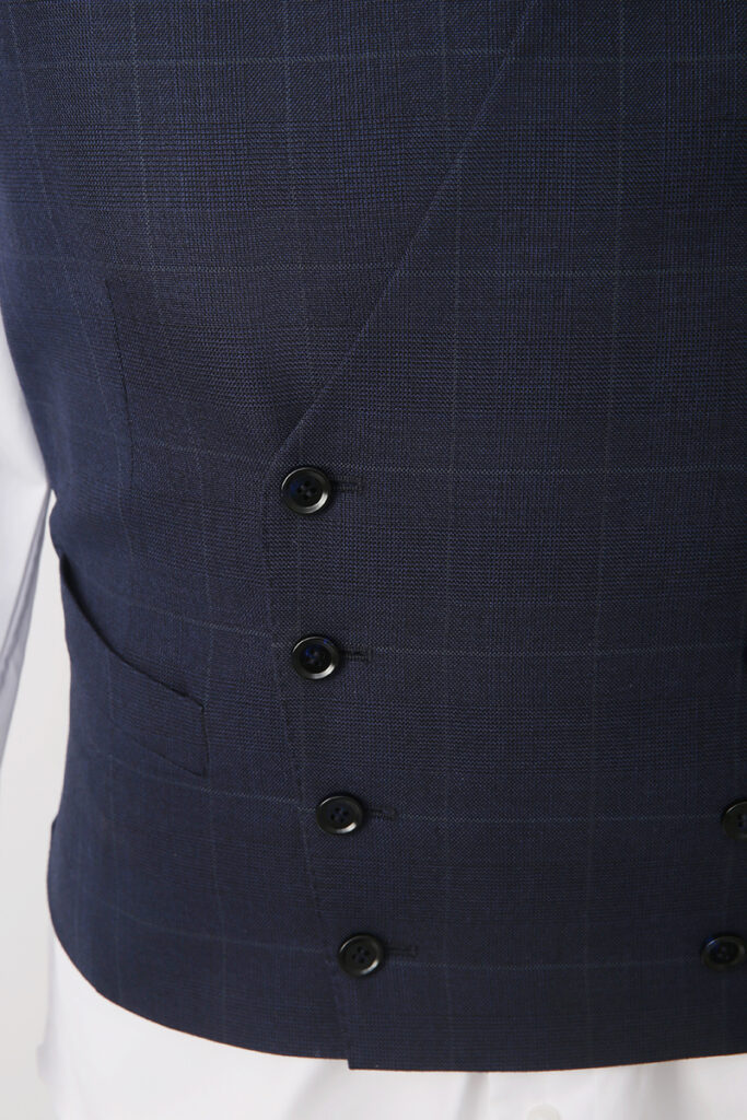 Navy Box Check 3 Piece Suit