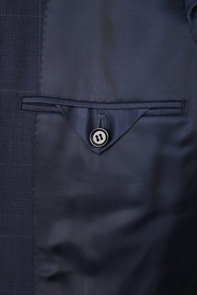 Navy Box Check 3 Piece Suit