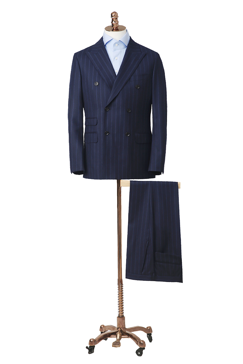 Navy Chalk Stripe Double Breasted Suit
