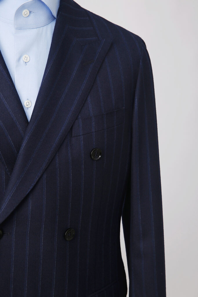 Navy Chalk Stripe Double Breasted Suit