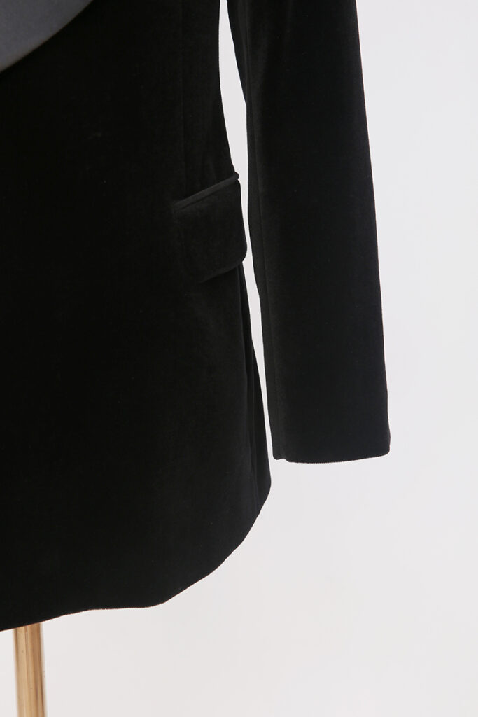 Extra Large Shall Lapel Velvet Jacket
