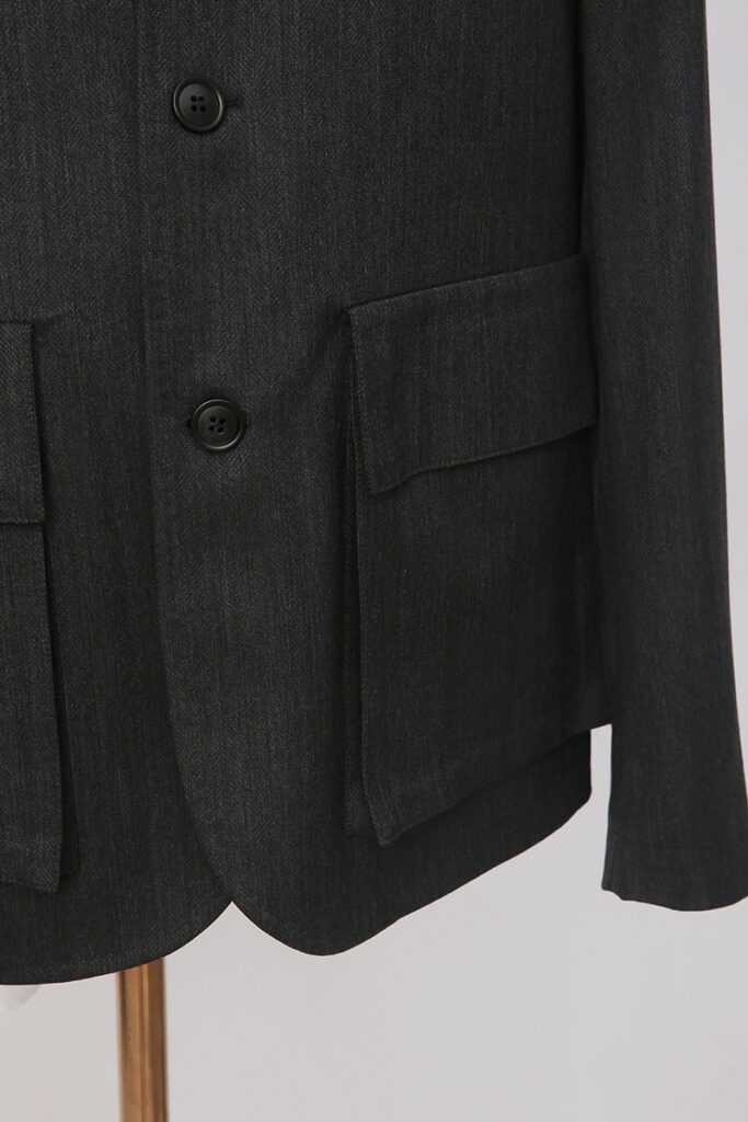 Charcoal Unstructured Jacket