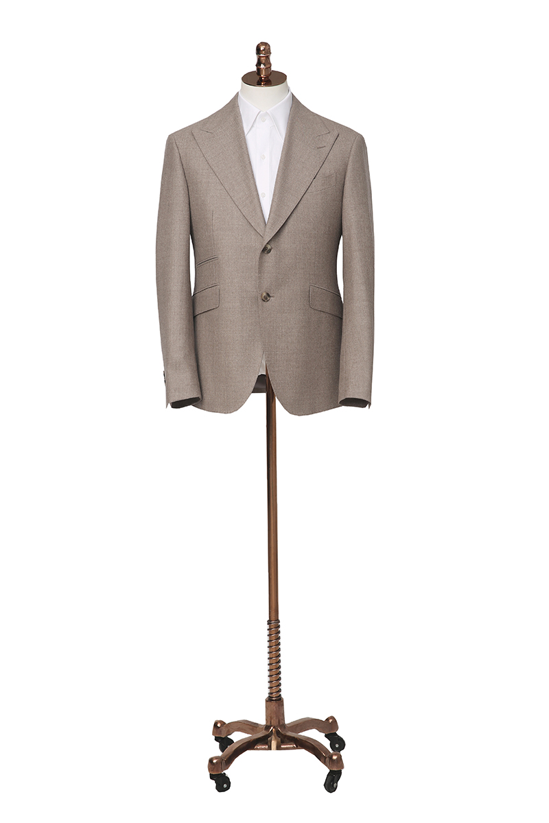 Beige Flannel Blazer