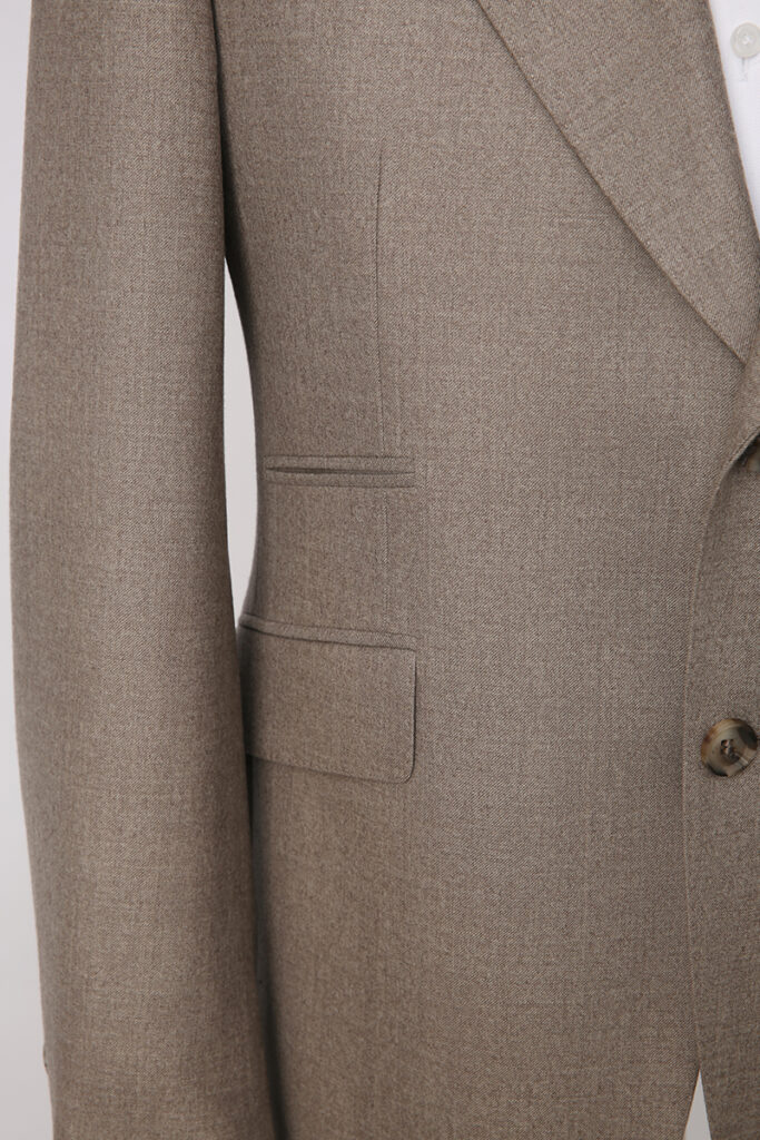 Beige Flannel Blazer