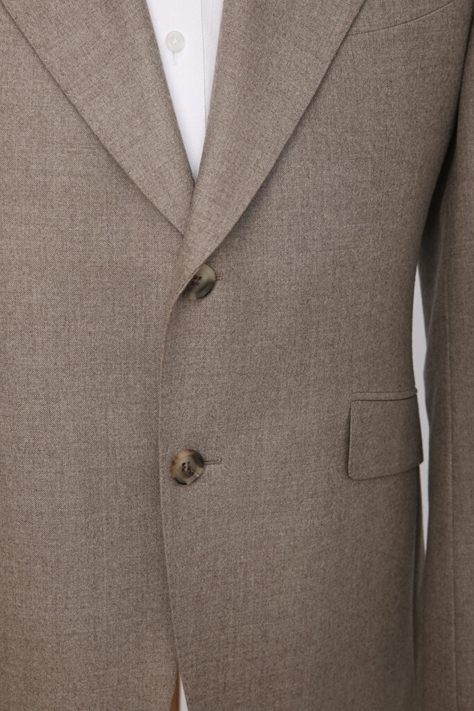 Beige Flannel Blazer