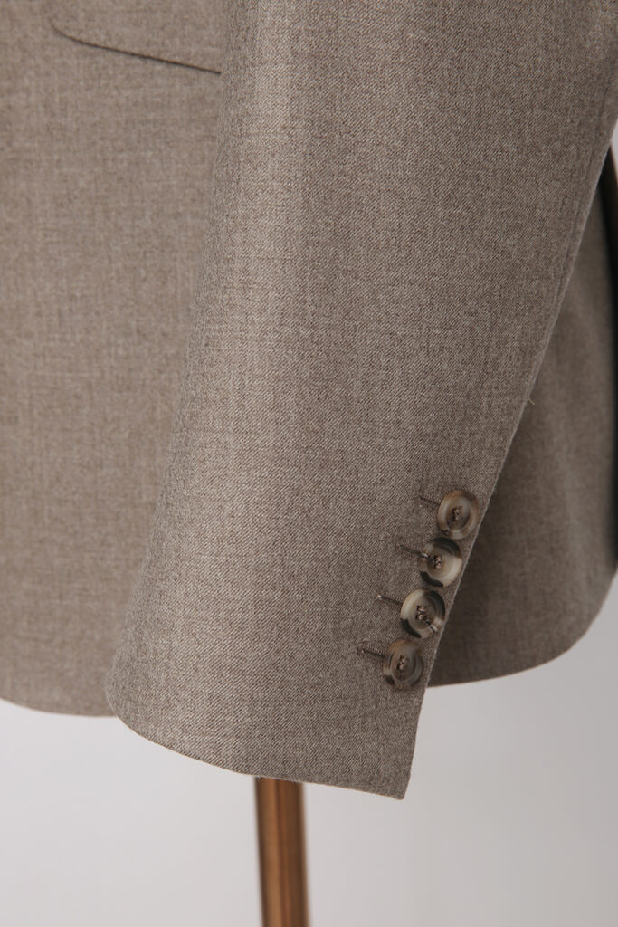 Beige Flannel Blazer