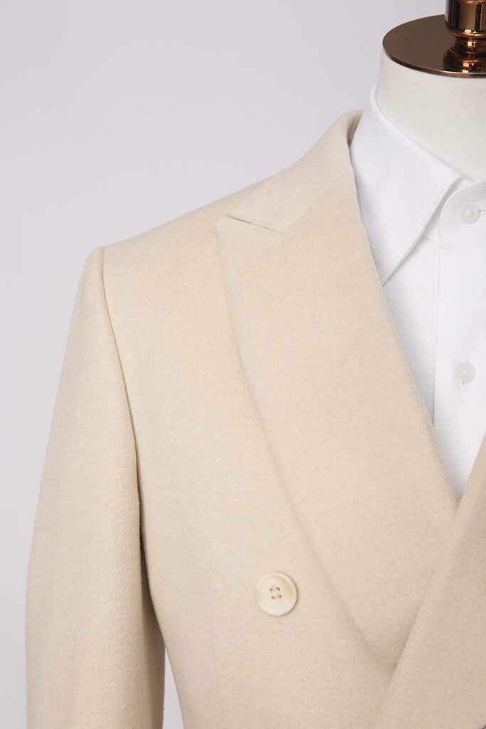 Cream Double Breasted Suit