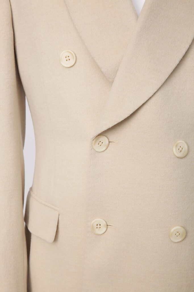 Cream Double Breasted Suit
