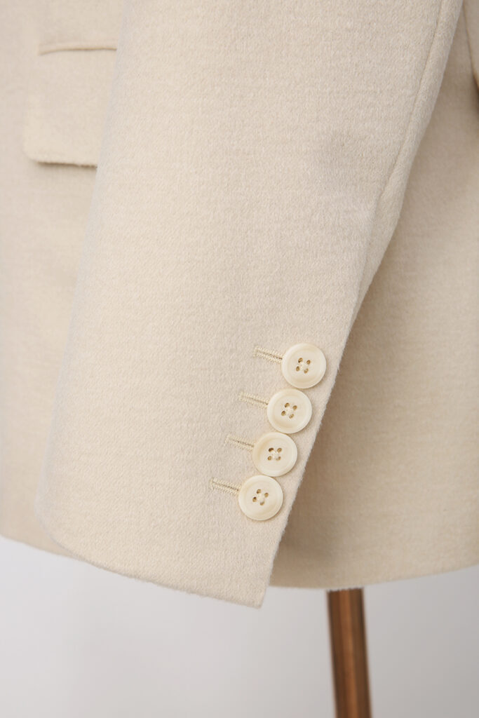 Cream Double Breasted Suit