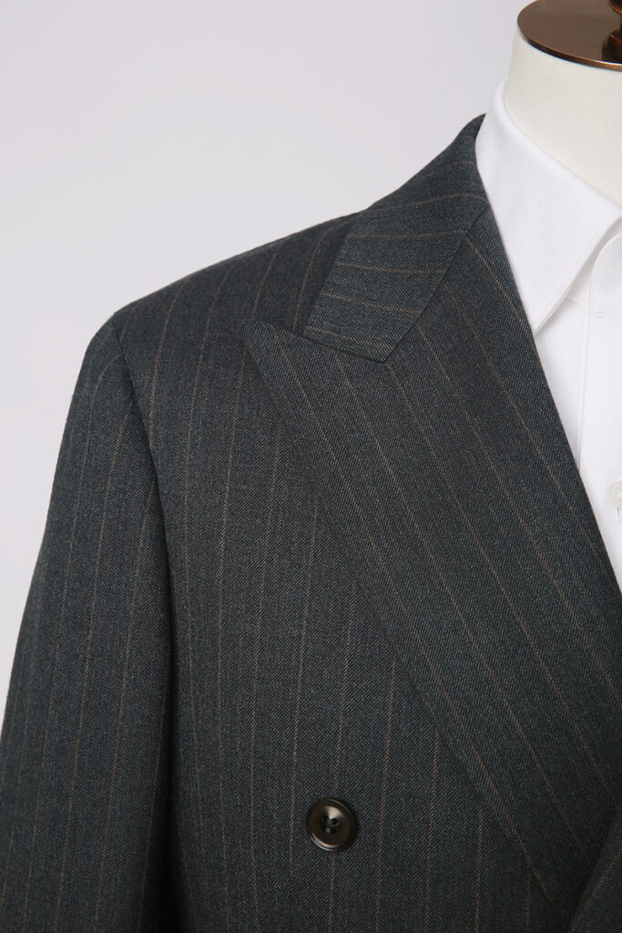 Grey Chalk Stripe Double Breasted Suit