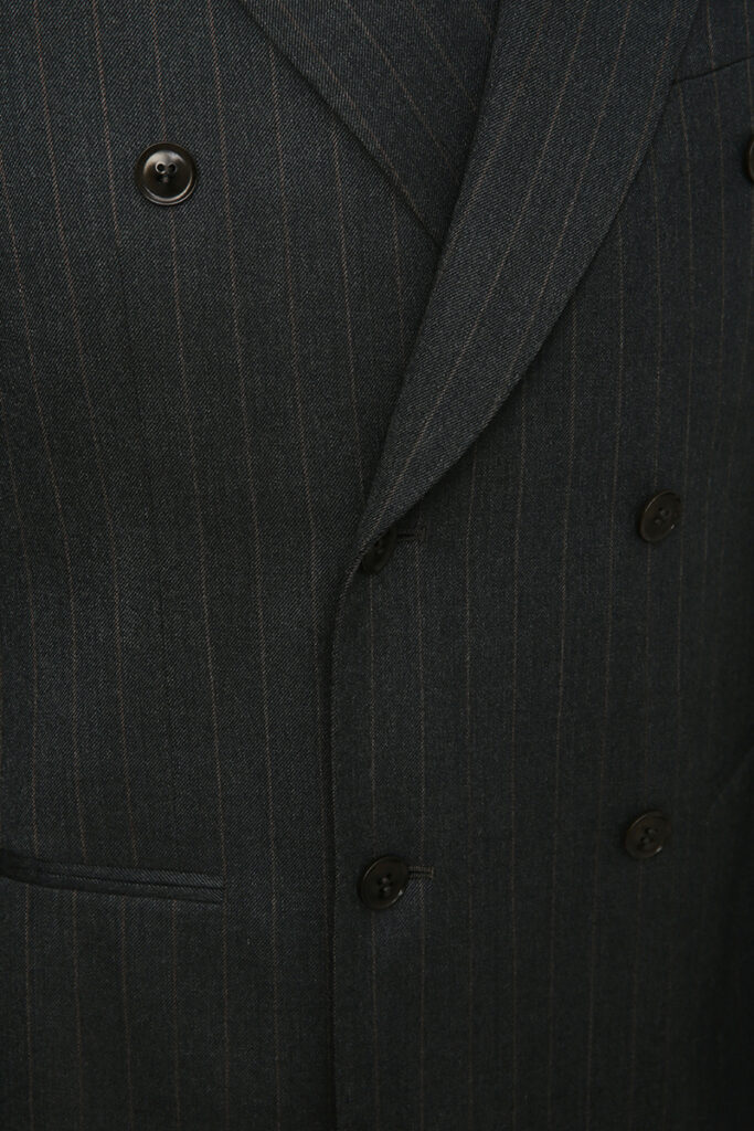 Grey Chalk Stripe Double Breasted Suit