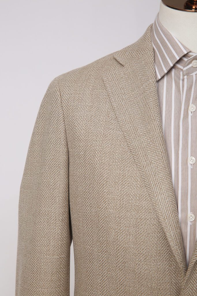 Beige Herringbone Jacket