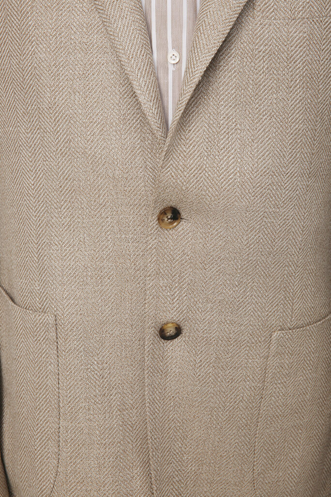 Beige Herringbone Jacket
