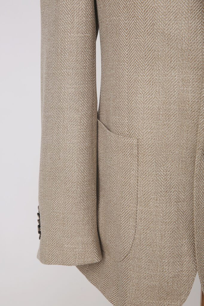 Beige Herringbone Jacket