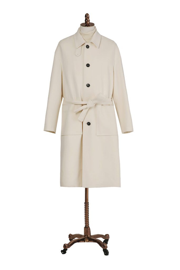Cream Tie Coat