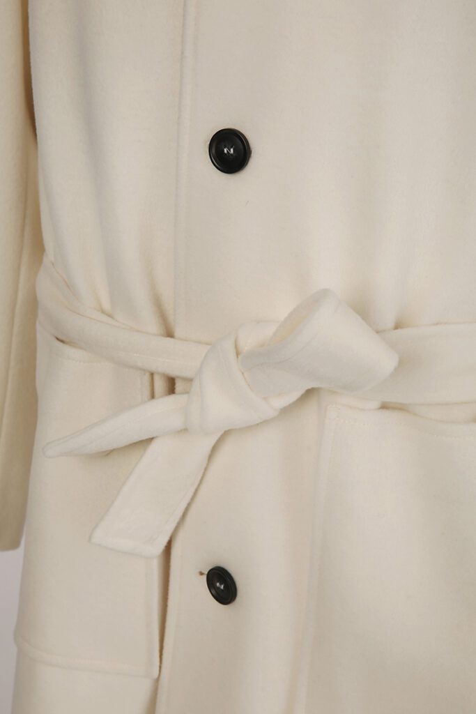 Cream Tie Coat