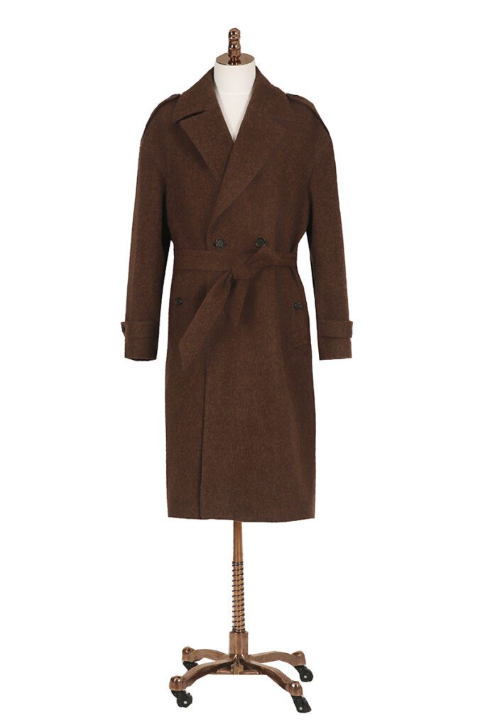 Mid Brown Tie Overcoat