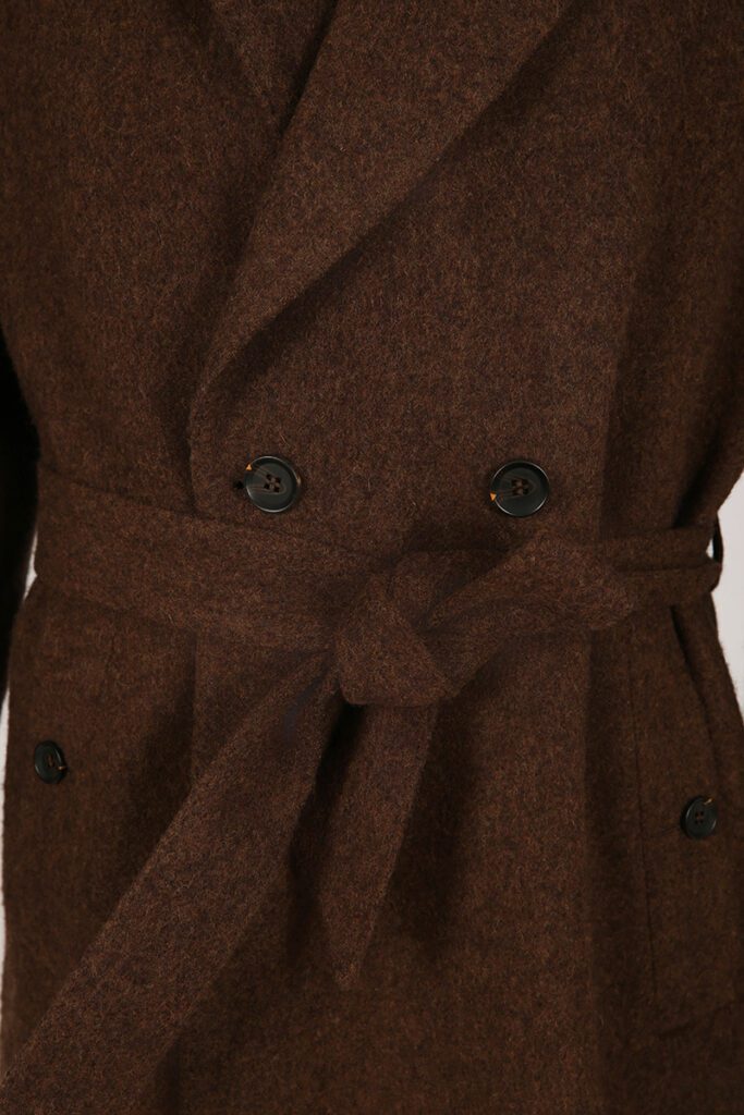 Mid Brown Tie Overcoat