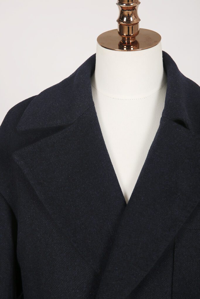 Navy Patch Tie Overcoat