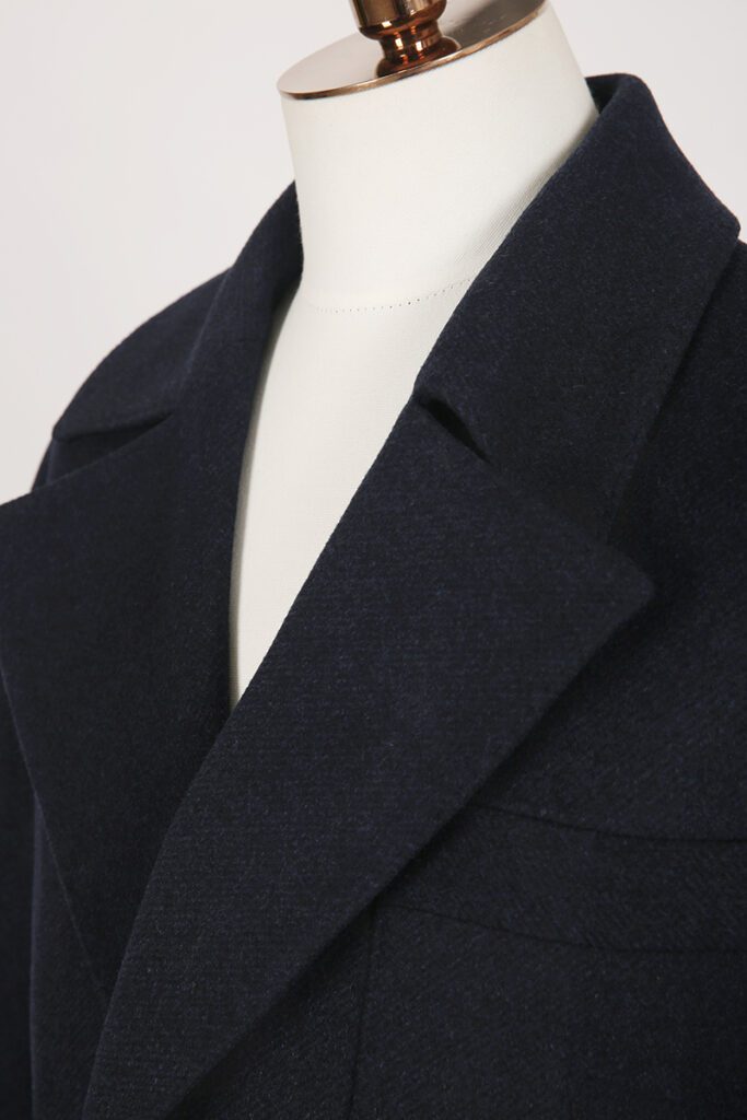 Navy Patch Tie Overcoat