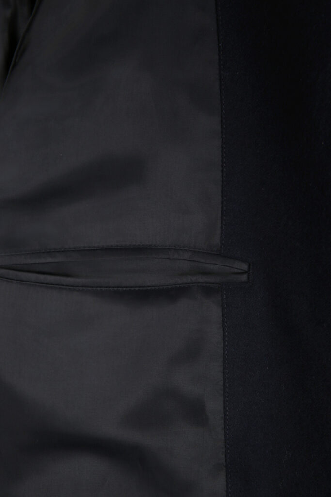 Navy Woollen Popper Bomber