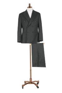 Grey Chalk Stripe Double Breasted Suit