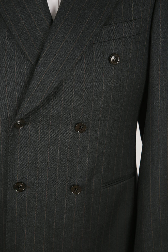 Grey Chalk Stripe Double Breasted Suit