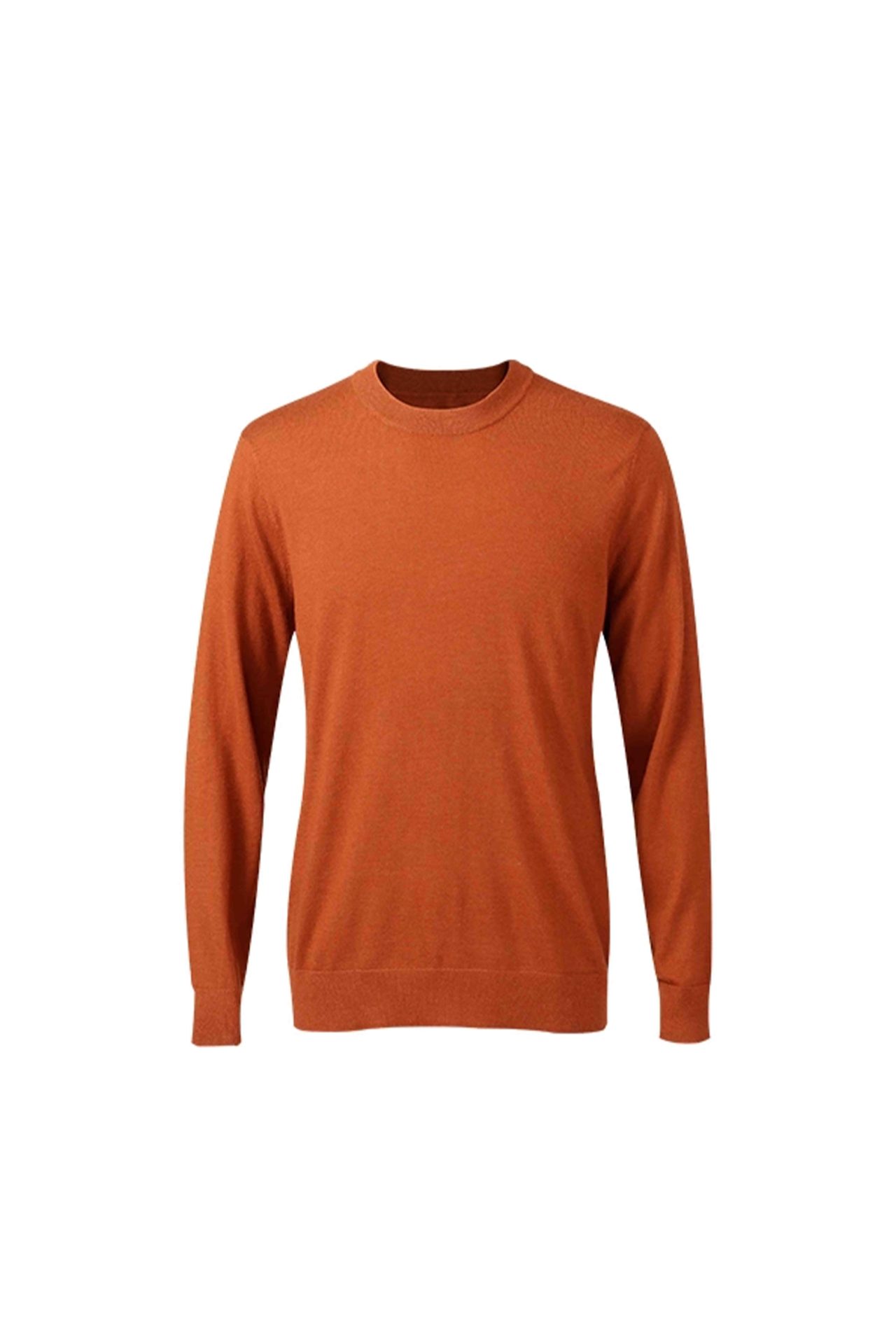 Orange Cashmere Crew Neck Sweater