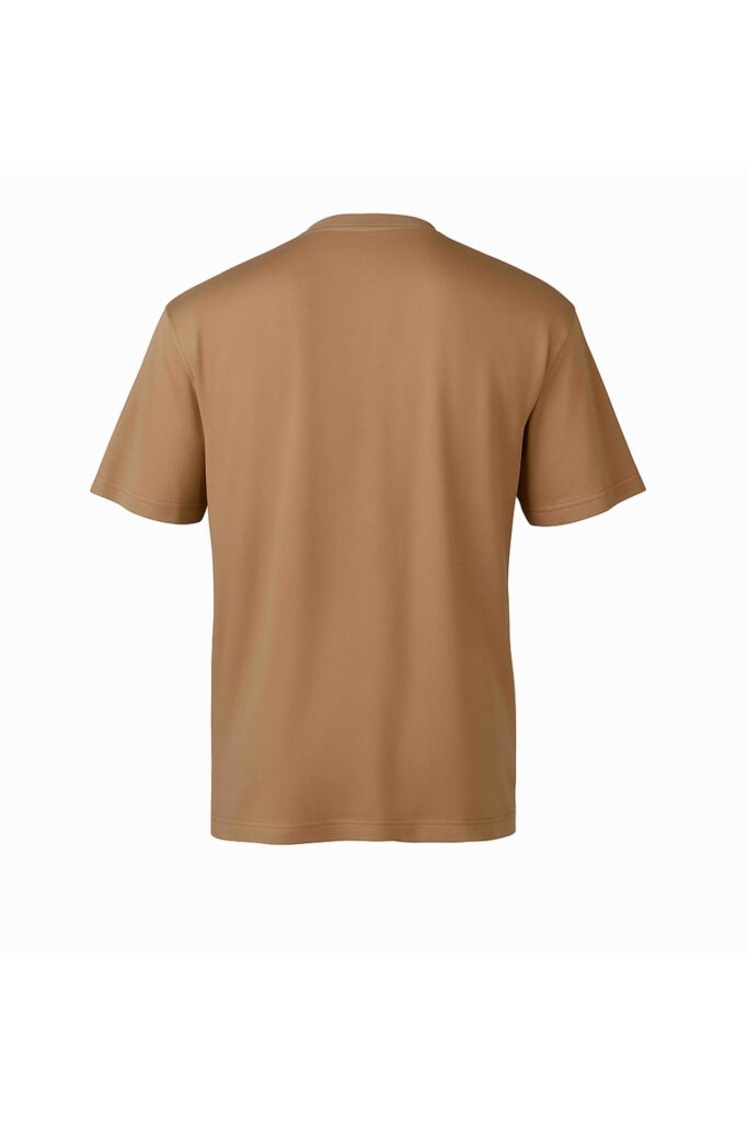 Beige Cotton & Pima Cotton T-Shirt