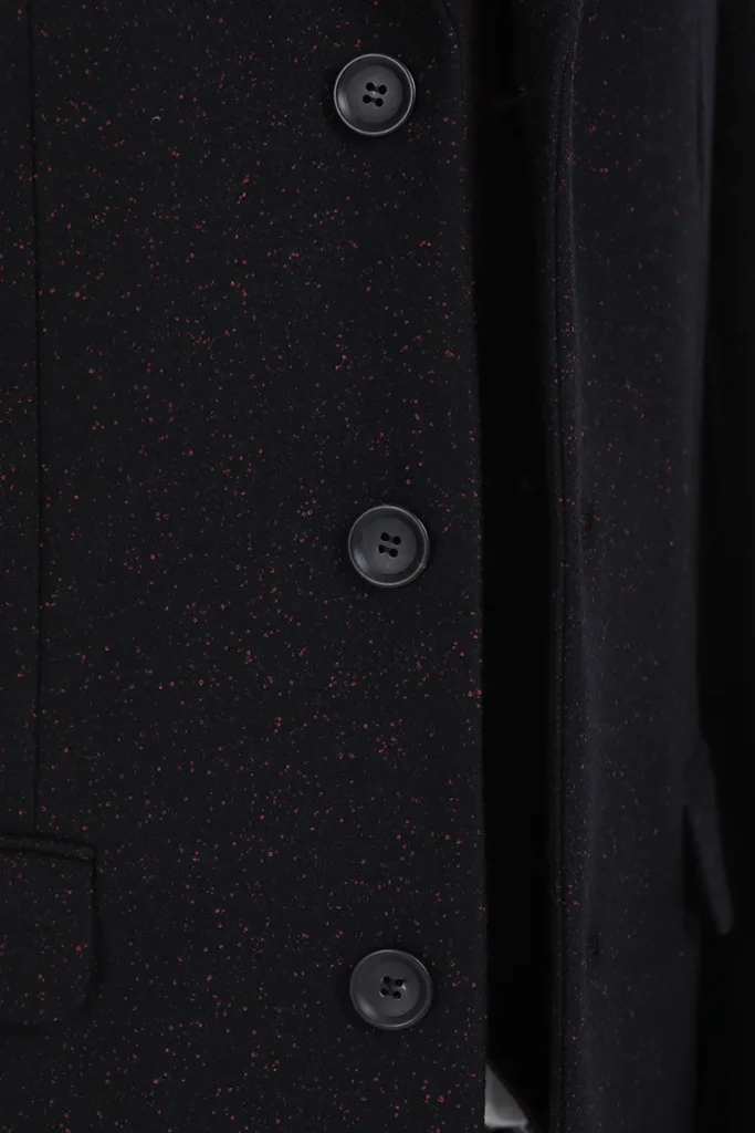 Single-Breasted Black Overcoat