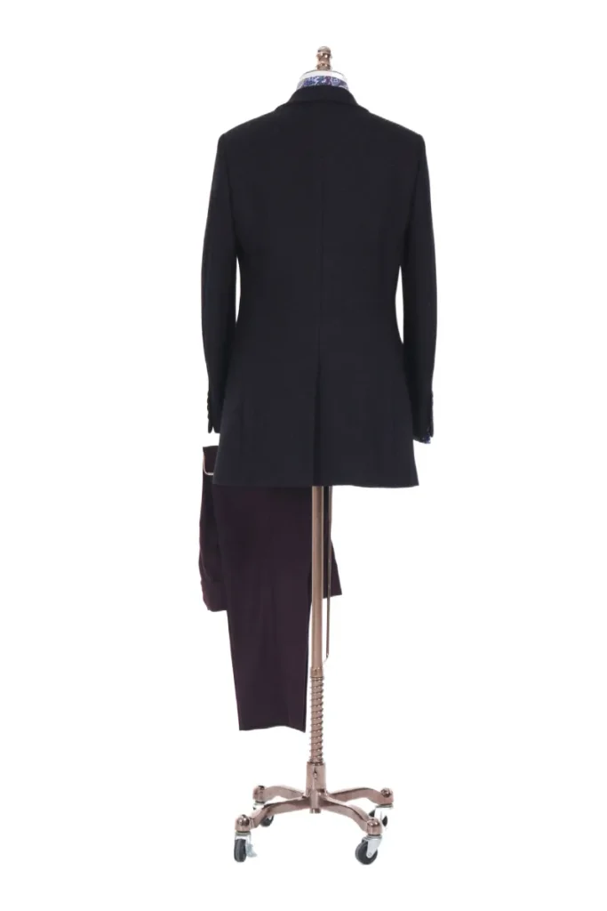Single-Breasted Black Overcoat