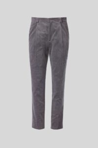 Grey Stretch Corduroy Trousers