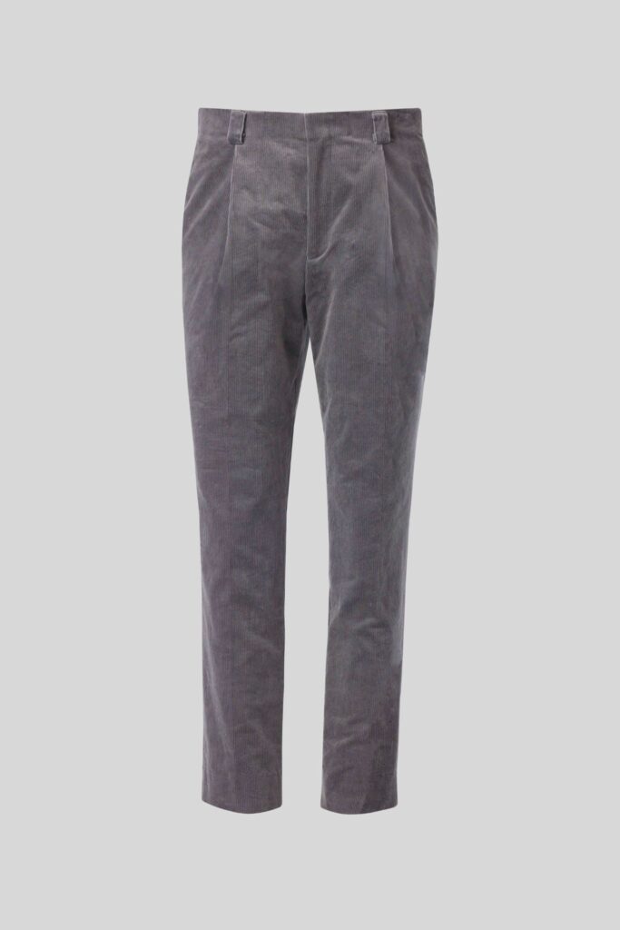 Grey Stretch Corduroy Trousers