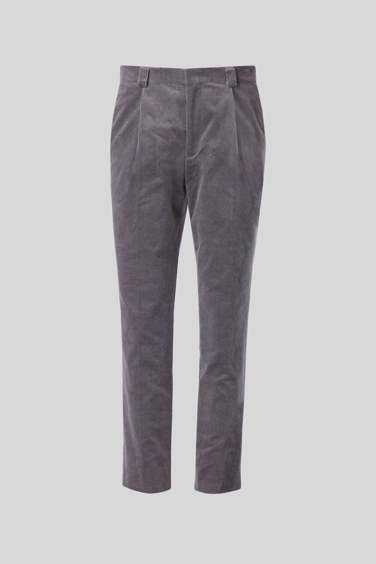 Grey Stretch Corduroy Trousers